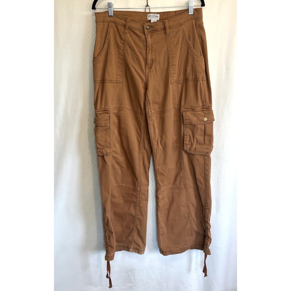 Arizona Jean Co Cargo Pants womens 11 Tan Utility Workwear Straight